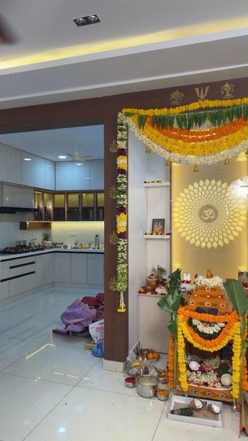 Pooja unit design by Nikhila Nayini